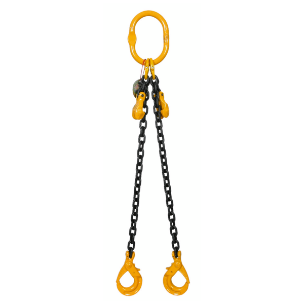Elingue chaine gr80 2 brins a raccourcisseur crochets automatiques