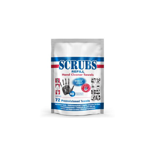 Lingette nettoyante pour mains et outils scrubs