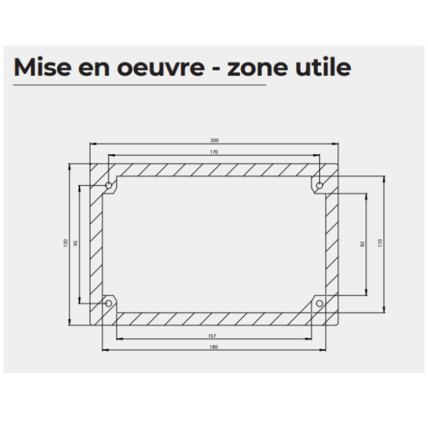 Bras deporté longueur fixation murale