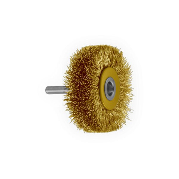 Brosse circulaire sur tige fil ondule