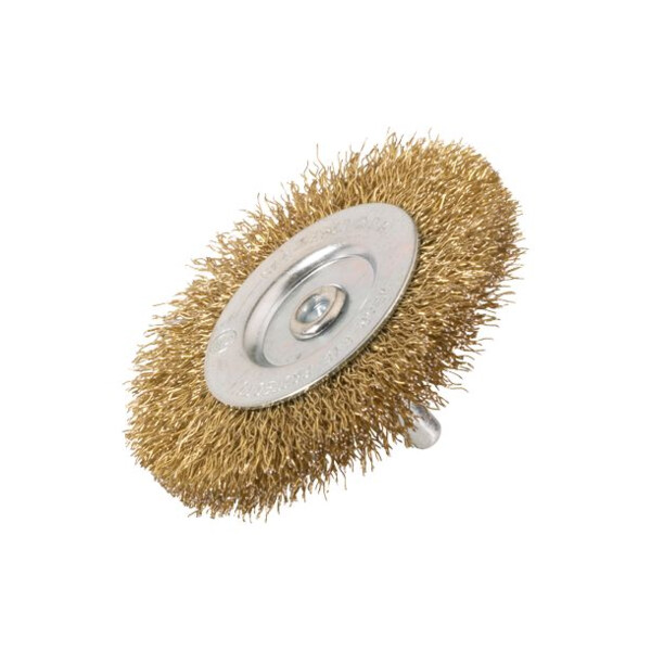Brosse circulaire sur tige fil ondule