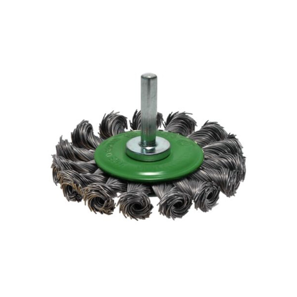 Brosse circulaire sur tige meches torsadees