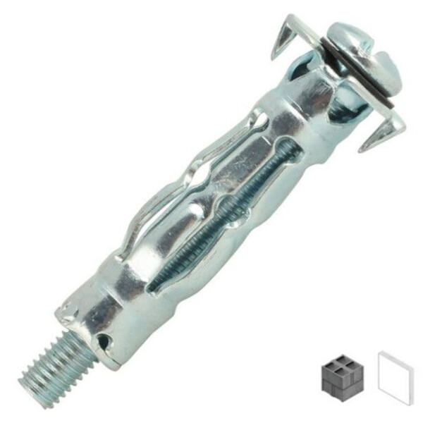 Cheville métallique à expansion avec vis spyder