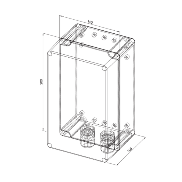 Coffret étanche pour alimentation rail din