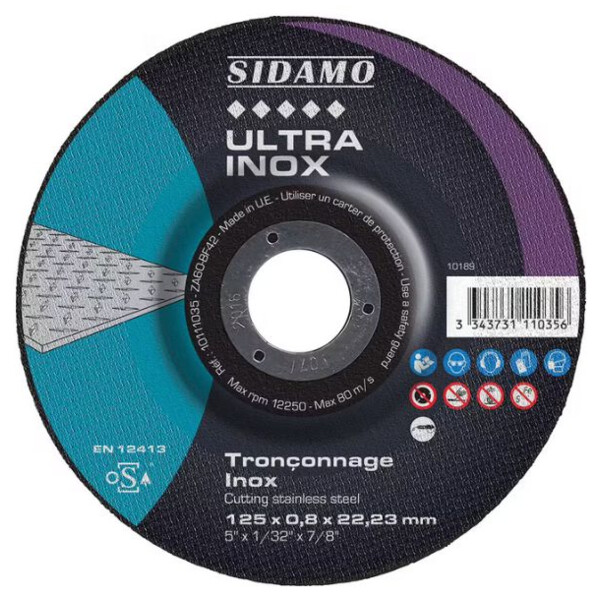 Disque a tronconner acier/inox 125x0,8x22,23