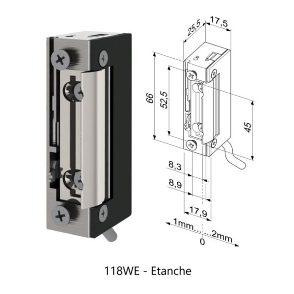 Gâche eff série 1-8 profix ii