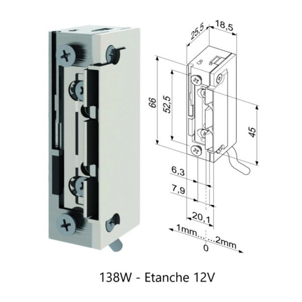 Gâche eff série 1-8 profix ii