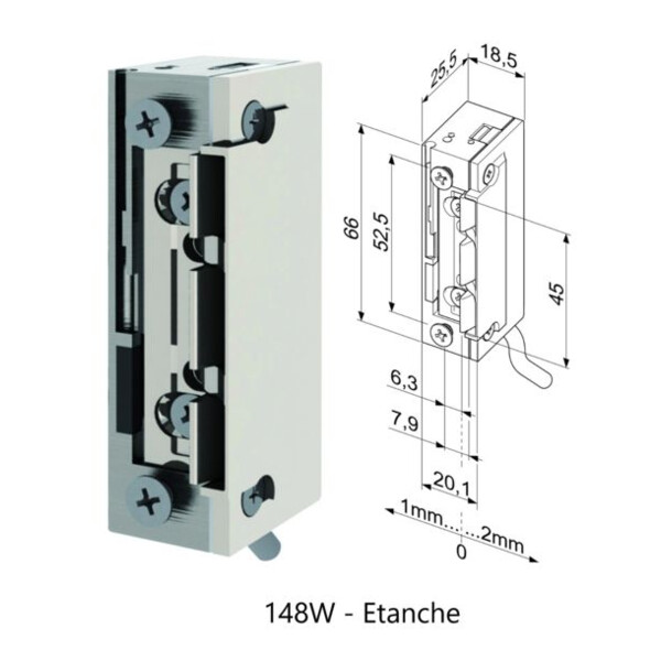 Gâche eff série 1-8 profix ii