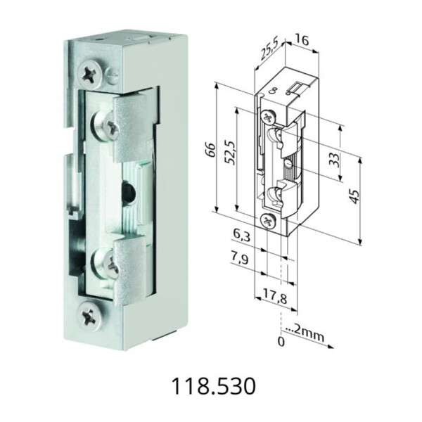 Gâche eff série 1-8 profix ii