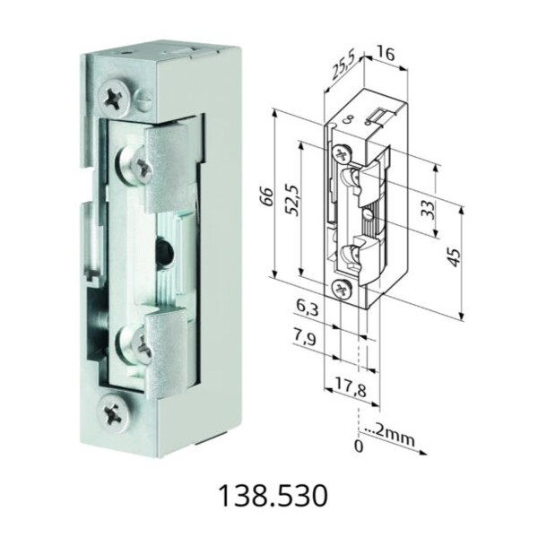 Gâche eff série 1-8 profix ii
