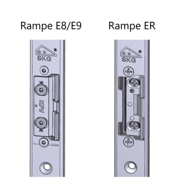 Gâche filante bs3700 rabaissée - alu clamée
