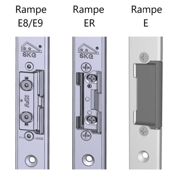 Gâche filante multi-serrures standard - alu clamée