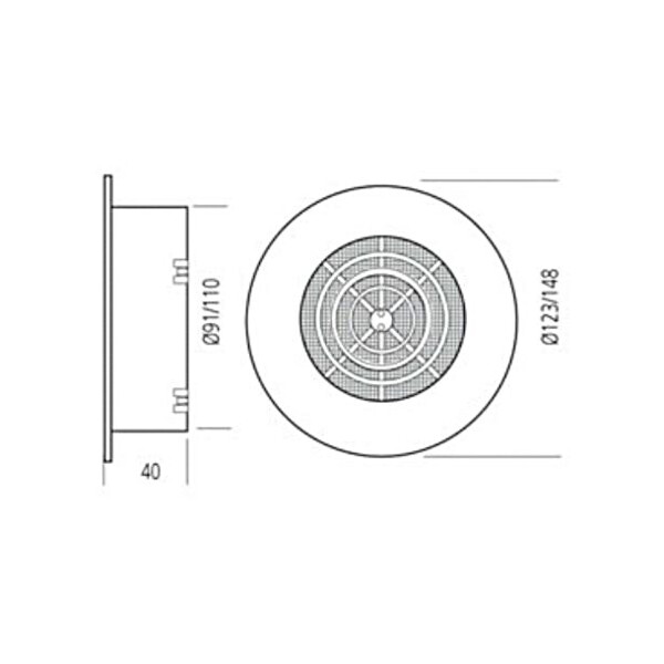 Grille ronde tubes pvc