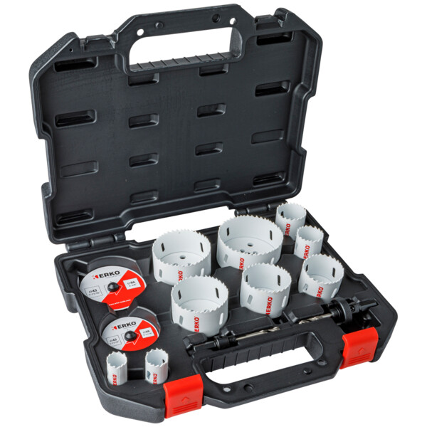 Trepan bimetal erko ''installateur''  (coffret de 11 pieces)