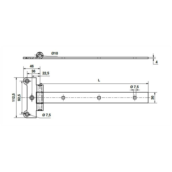 Penture festonee type f 30x4