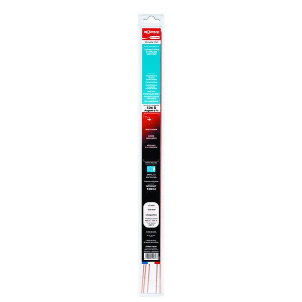 Brasure argent 6% atg 506b 2x500mm (5 baguettes)