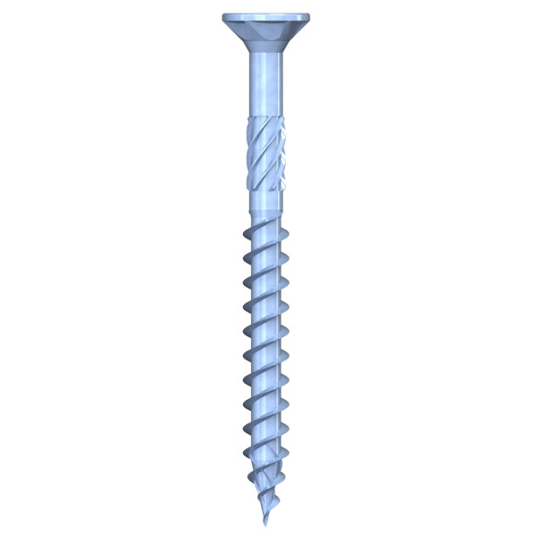Vis a bois dns plus tete fraisee acier zingue bleu