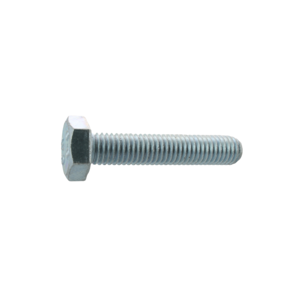 Boulon th et ecrou hexagonal acier zingue blanc 8/8