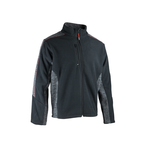 Veste polaire polar gris chine/noir