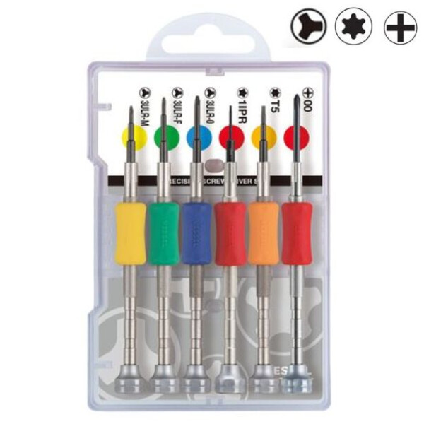 Jeu 6 tournevis precision microstix