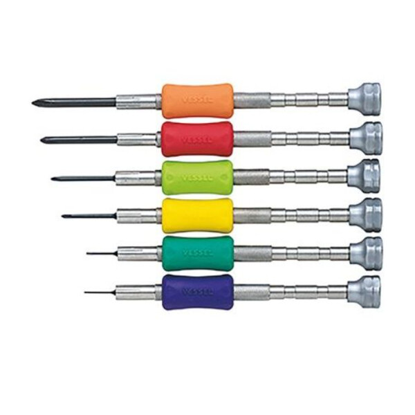 Jeu 6 tournevis precision plat et ph