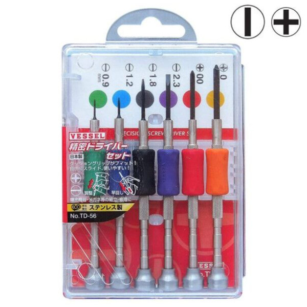 Jeu de 6 tournevis précision plat et ph