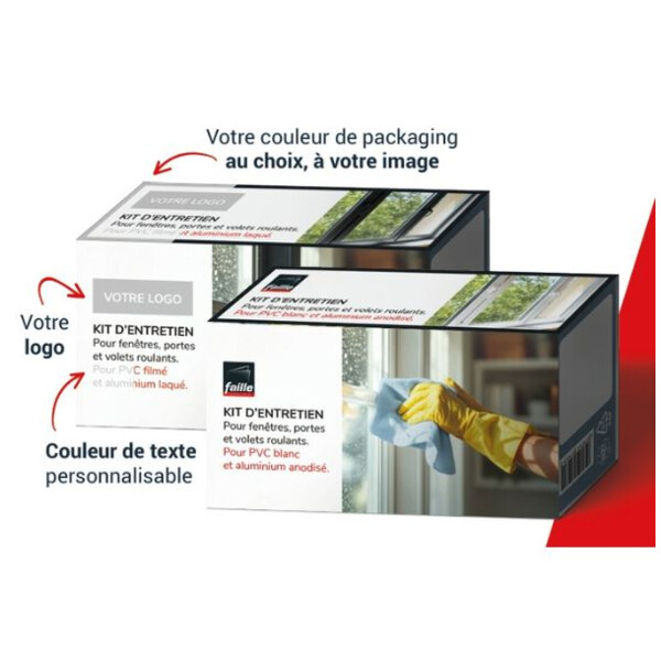 Kit d'entretien pour menuiserie personnalisable