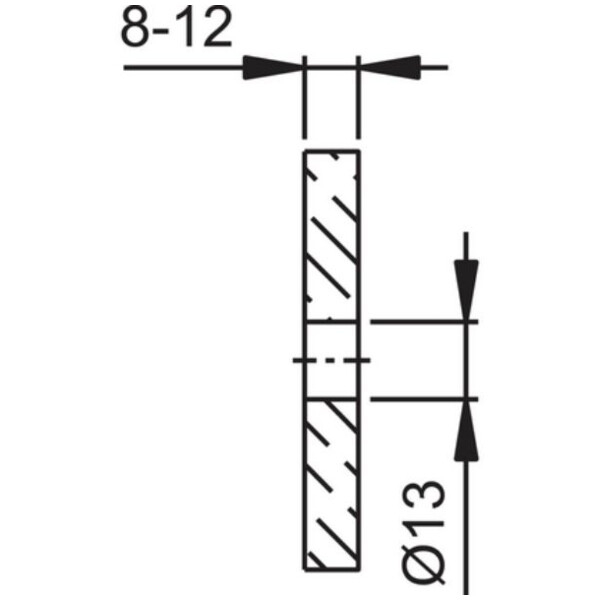 Kit de fixation poignée  de tirage double porte verre