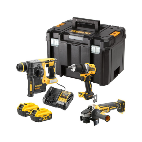 Kit perceuse dcd800 + perfo dch273 + meuleuse dcg405
