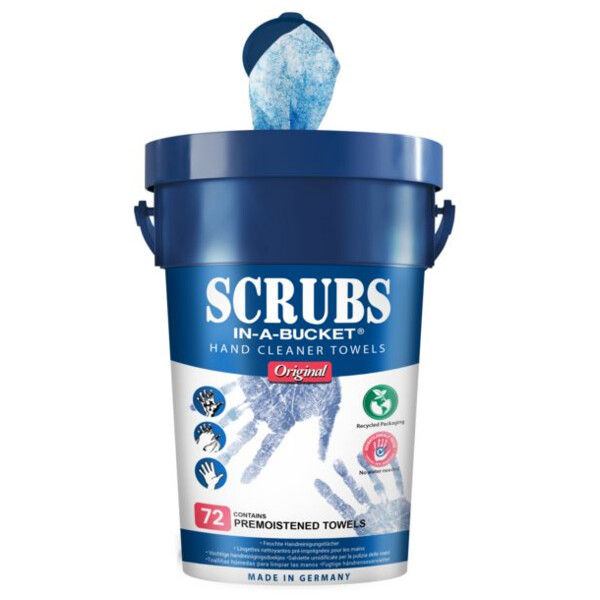 Lingette nettoyante pour mains et outils scrubs