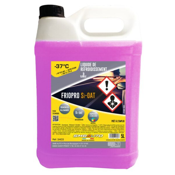 Liquide de refroidissement -37°c fiopro si-oat smb 5l