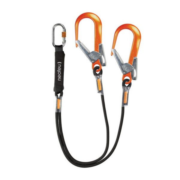 Longe double avec absorbeur d'energie et connecteurs