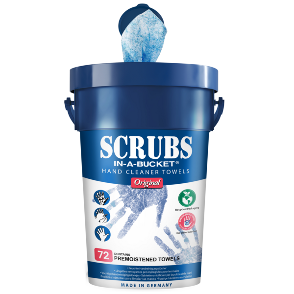 Lingette nettoyante pour mains et outils scrubs