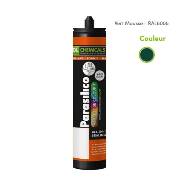 Mastic silicone prestige ton vert cart300ml