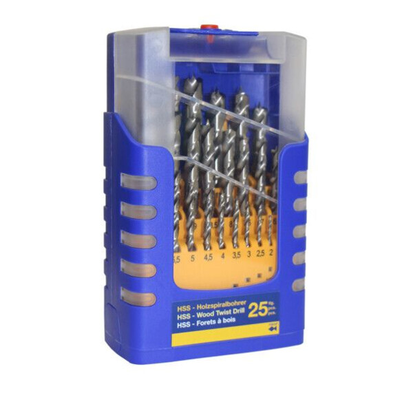 Meche a bois hss 3 pointes queue cylindrique (coffret de 25)