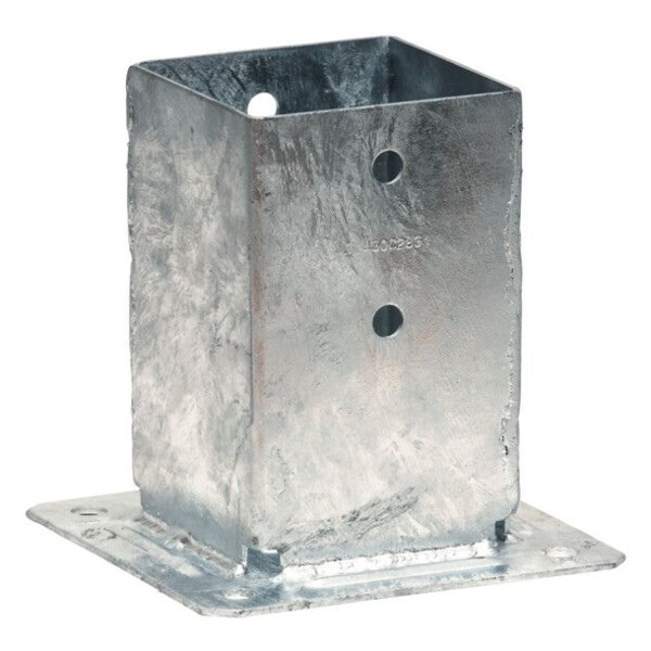 Pied de poteau jardin a boulonner galva