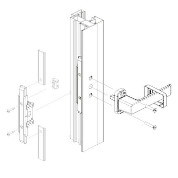 Poignée de fenetre delta pro carre de 7x26 mm