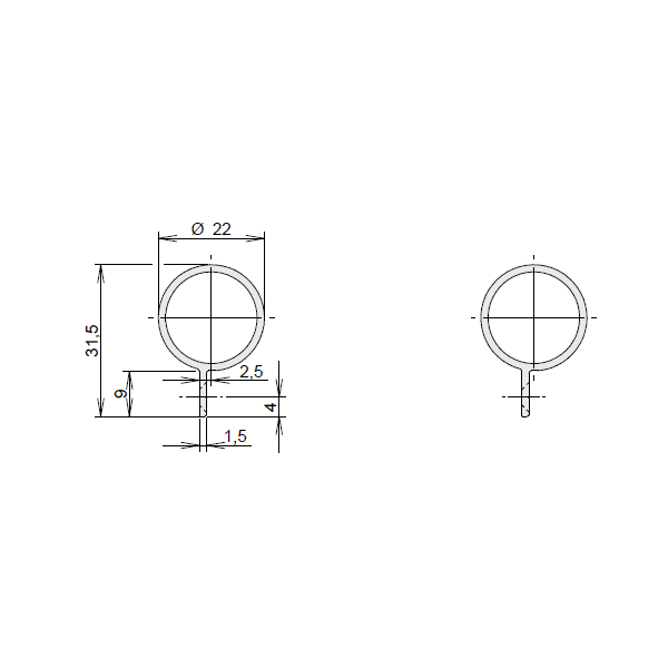 Profils côté paumelles