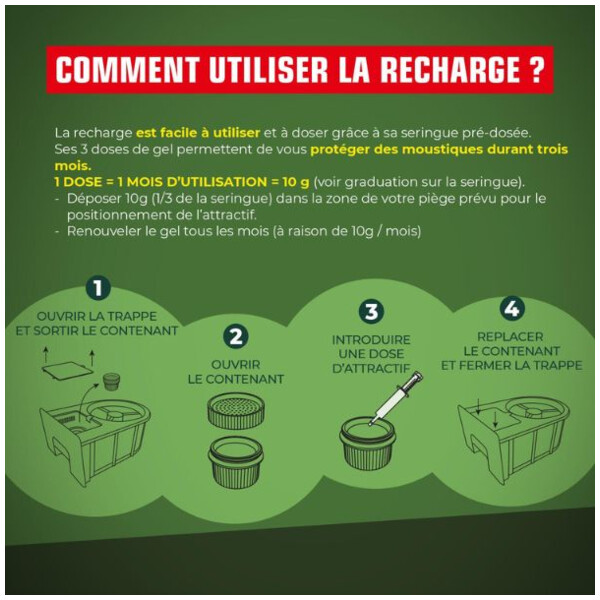 Recharge attractif piège anti-moustique
