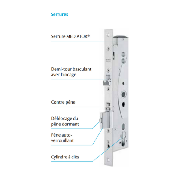 Serrure mediator 1 point