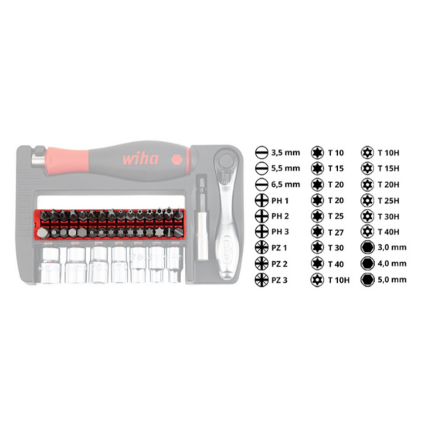 Set probuddy - 40pcs douilles & embouts 1/4