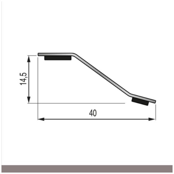 Seuil multiniv presto premium inox bri 40mm/0,93m
