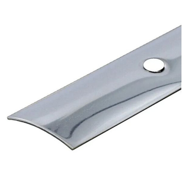 Seuil plat perce inox brillant 30mm/2,7m