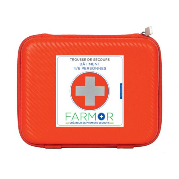 Trousse de secours 4/6 pers fluo