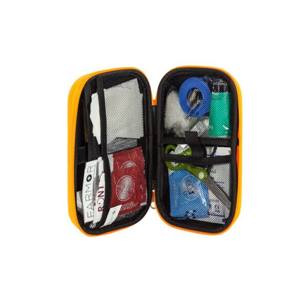 Trousse de secours ''artisan'' 2/4 personnes orange fluo