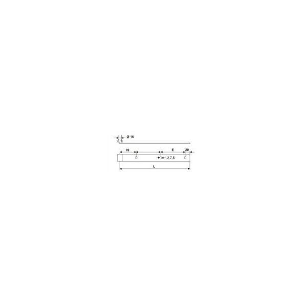 Penture droite 40x6 ø16