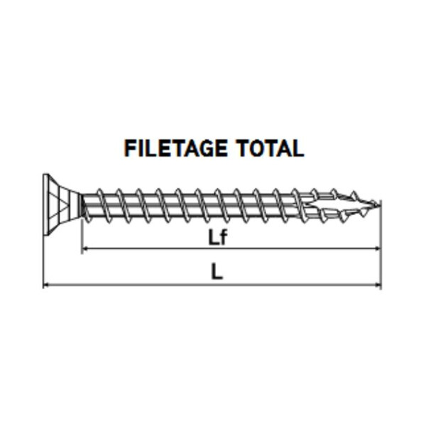 Vis bois rocket tête fraisée pozi 