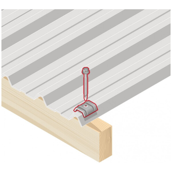 Vis fixation bac acier sur bois ral 8012