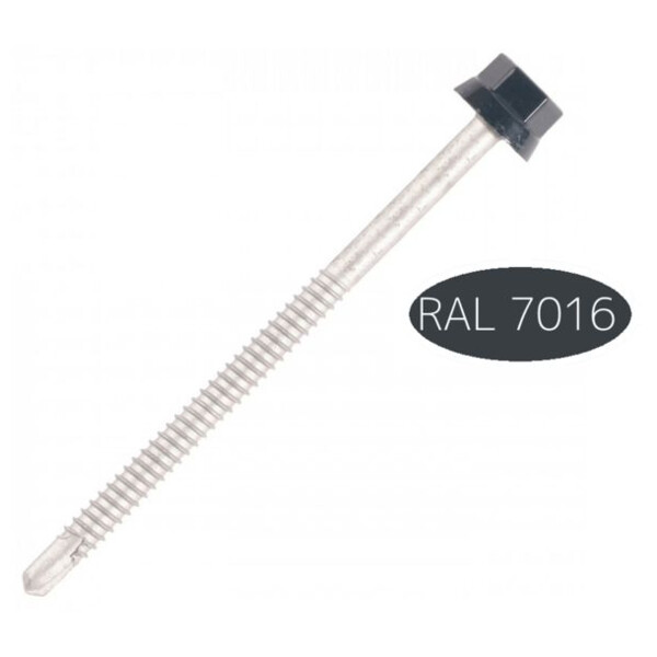 Vis fixation bac acier sur fer - z ral 7016