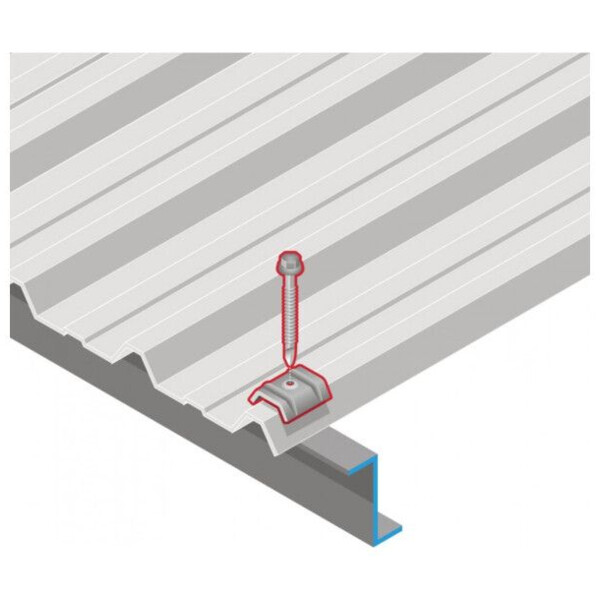 Vis fixation bac acier sur fer - z ral 7016